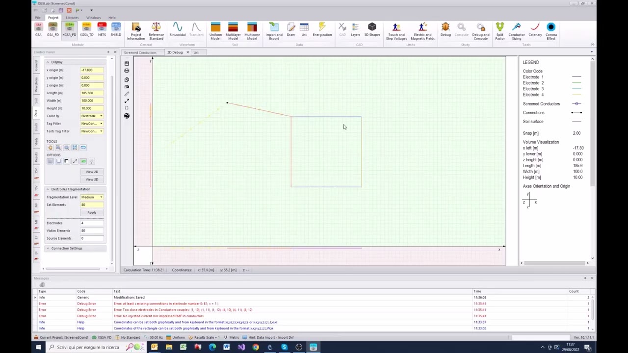Screened Conductors in XGSLab