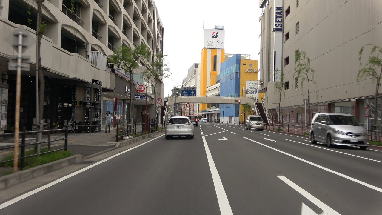 4K 新潟県新潟市中央区幸西 蔦屋書店 新潟万代店 ⇒ 国道113号線 ⇒ 蔦屋書店 河渡店 2020-04-29