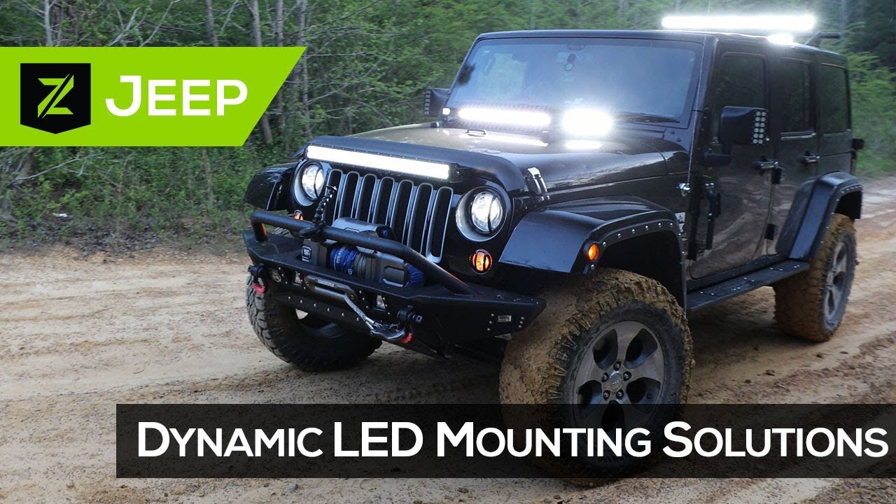 2007-2018 JEEP ZROADZ LED lights and mounts