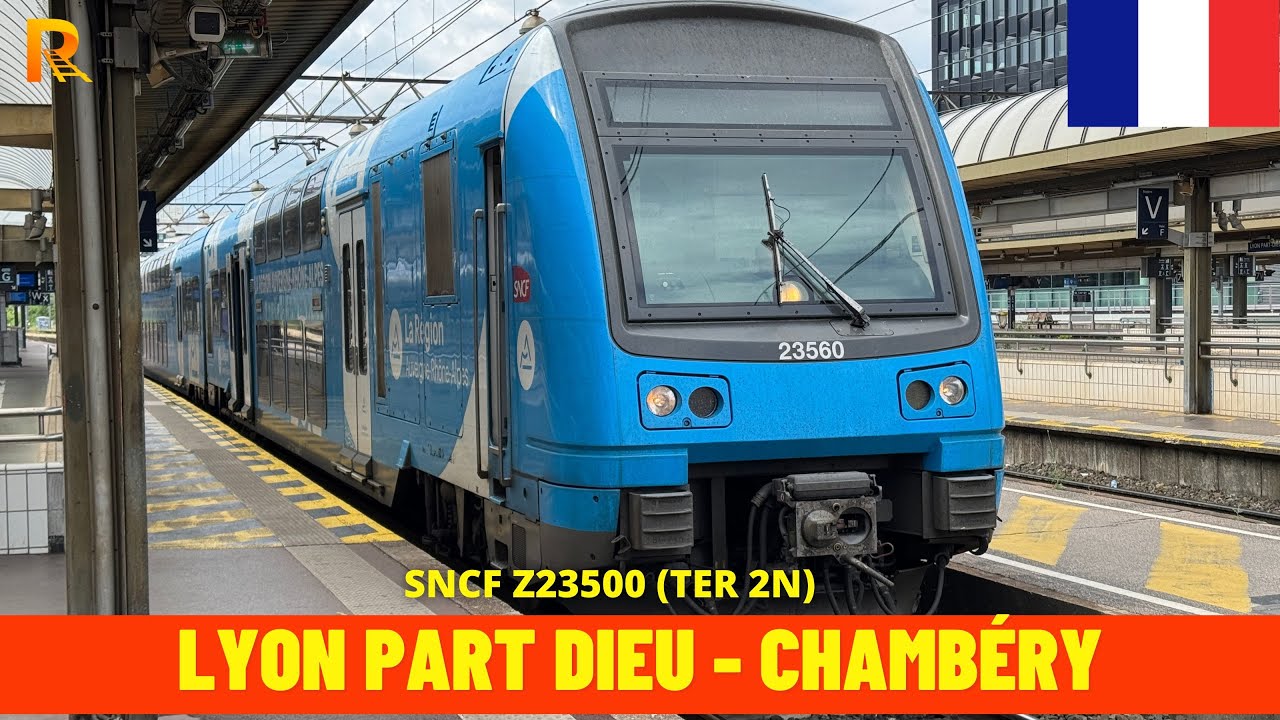Cab Ride Lyon Part-Dieu  → Chambéry (France, June 2025) train driver's view 4K