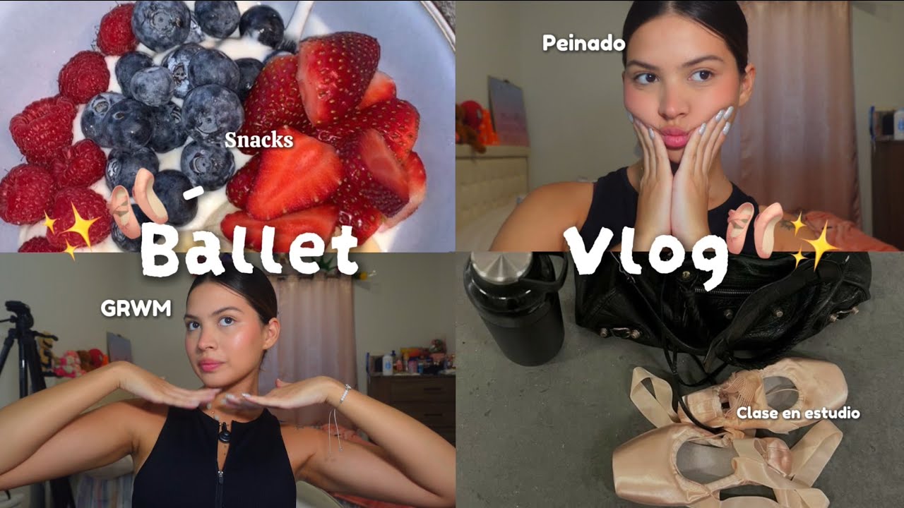 Un día conmigo: en mi clase de ballet 🩰 (grwm, snacks, mini vlog) | leahllerina