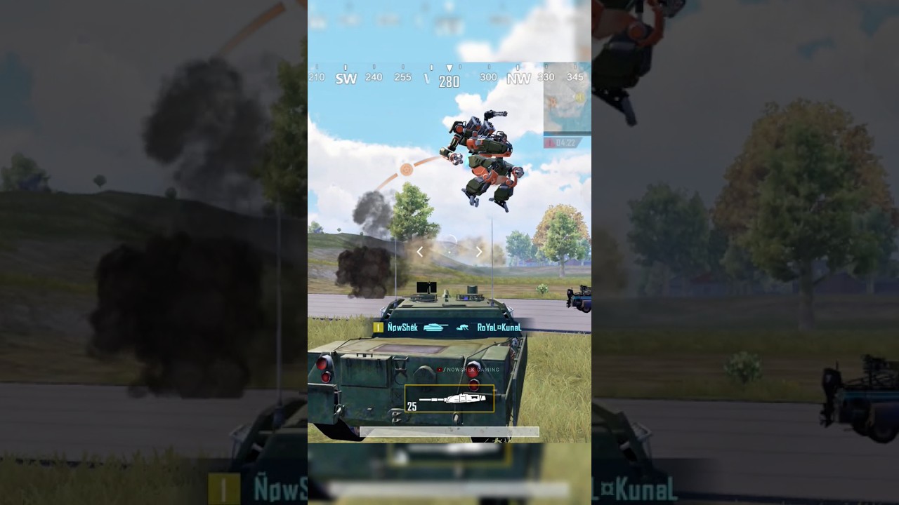 2 Armed Mecha vs Tank 😂 #pubg #pubgmobile #payload #payload3 #bgmi #pubgjet