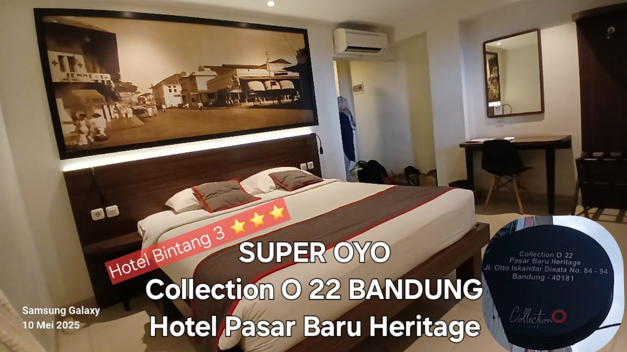 SUPER OYO COLLECTION O 22 BANDUNG | Unboxing Review RoomTour Hotel Bintang 3⭐️⭐️⭐️ Pasar Baru OTISTA