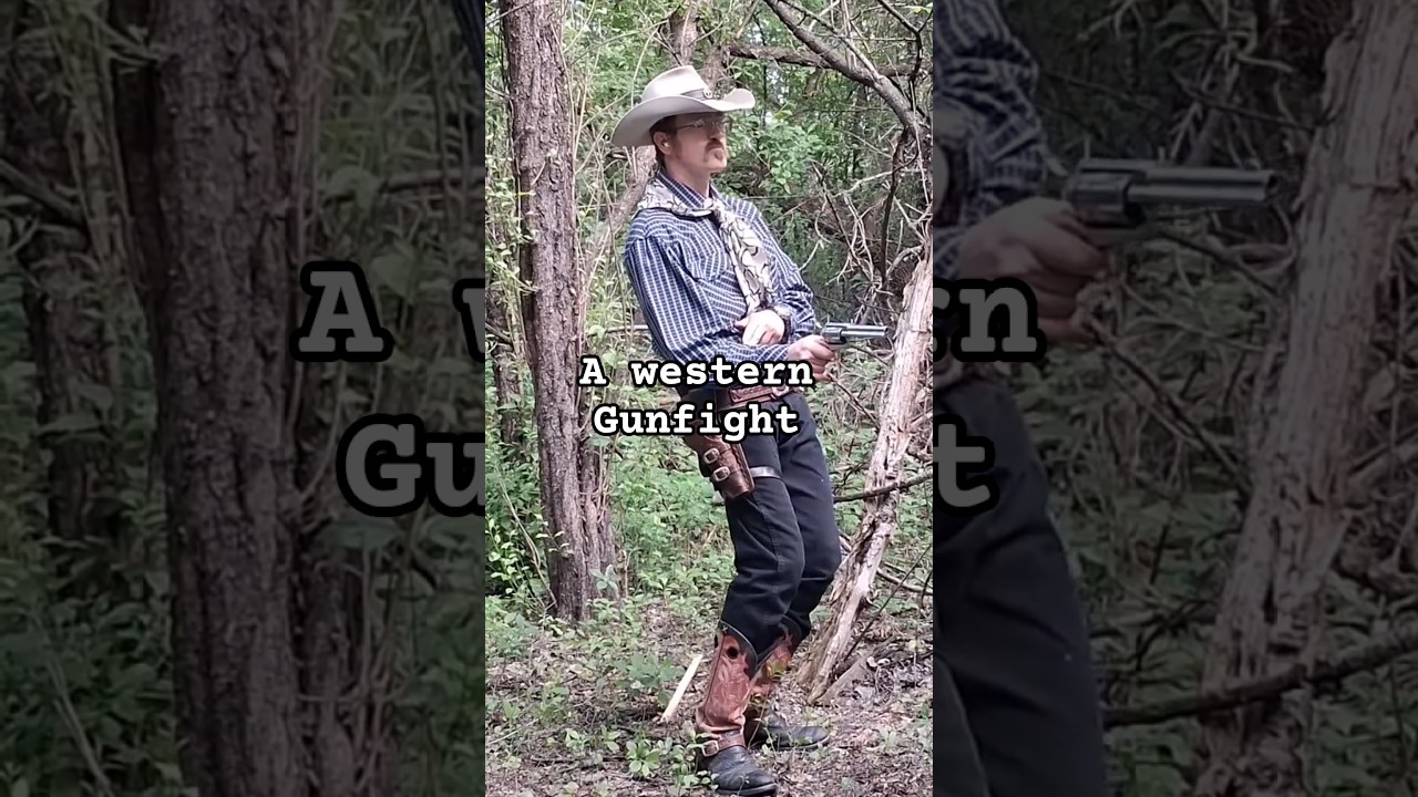 Gunfight with a bad man. Western movie fast draw. #cowboy #gunfighter #saa
