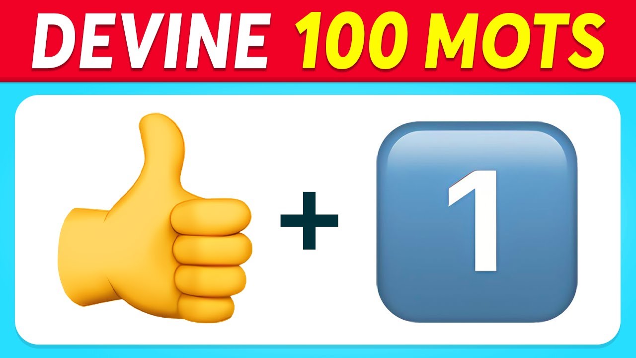 Devine 100 MOTS en ÉMOJIS 🤔 | Quiz Rébus Émojis