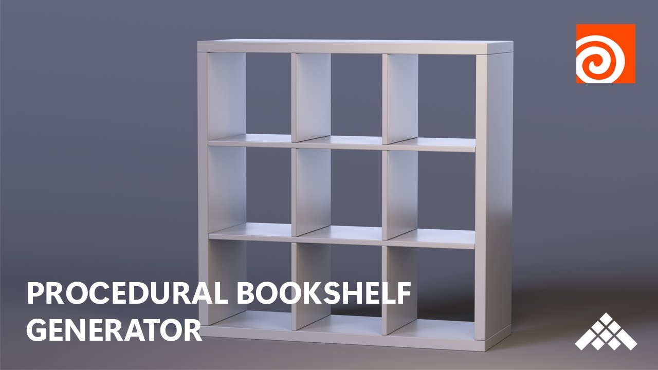 Houdini - Simple Bookshelf Generator - Procedural Modeling Process
