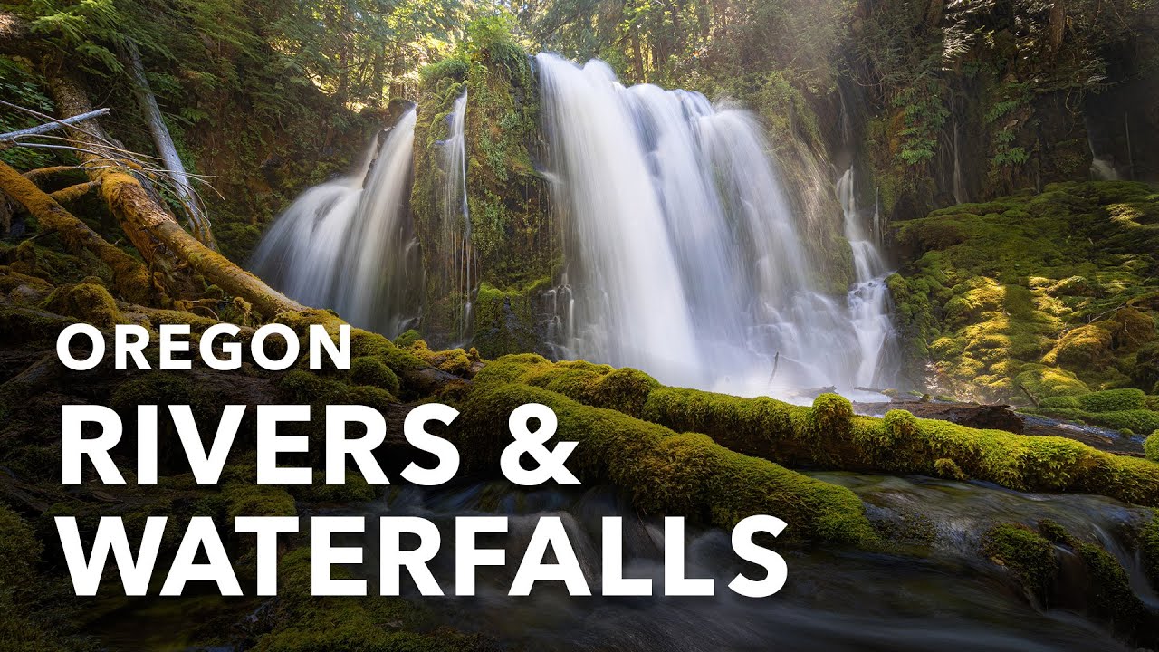 Oregon Rivers & Waterfalls - Part 1 - 4K HDR - 1 Hour Nature Video with Ambient Nature Sounds