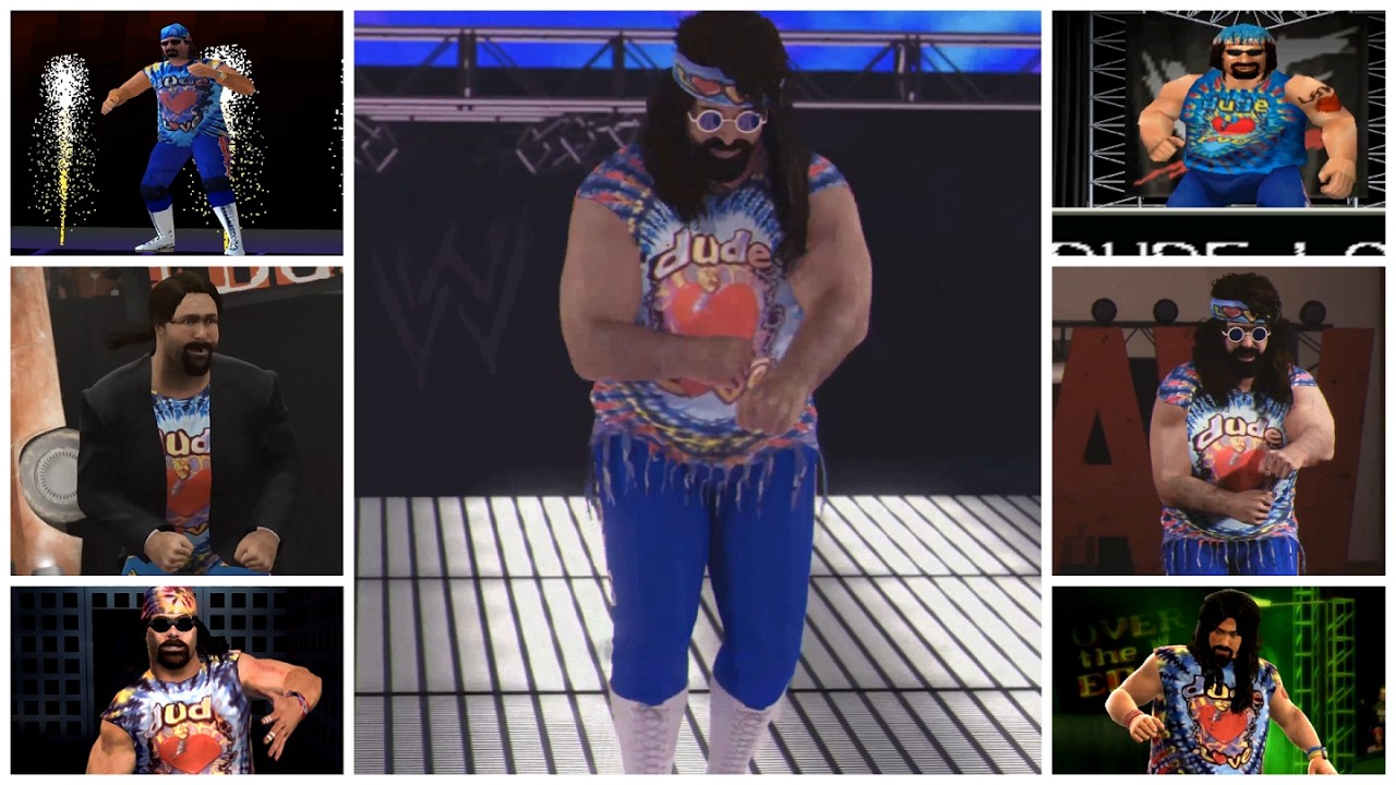 Dude Love | Эволюция выходов на ринг в видеоиграх WWF/WWE | 1998 - 2026