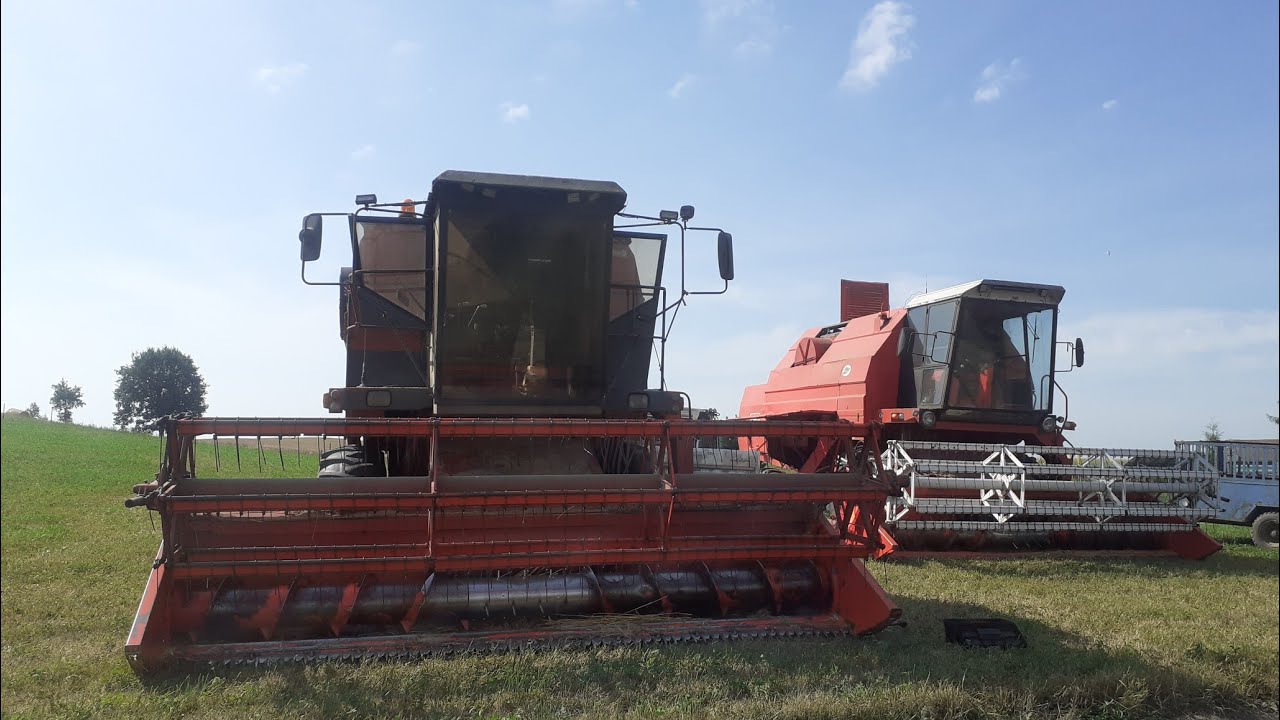 Żniwa  2022 na Warmii Bizon Bs z110 & Bizon Gigant z083 (Długi nudny film)