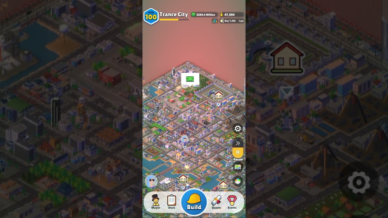 Pocket city 2 at Level 100 with 289.4Million 💰 Cash (Pocket City 2 Beta Player)