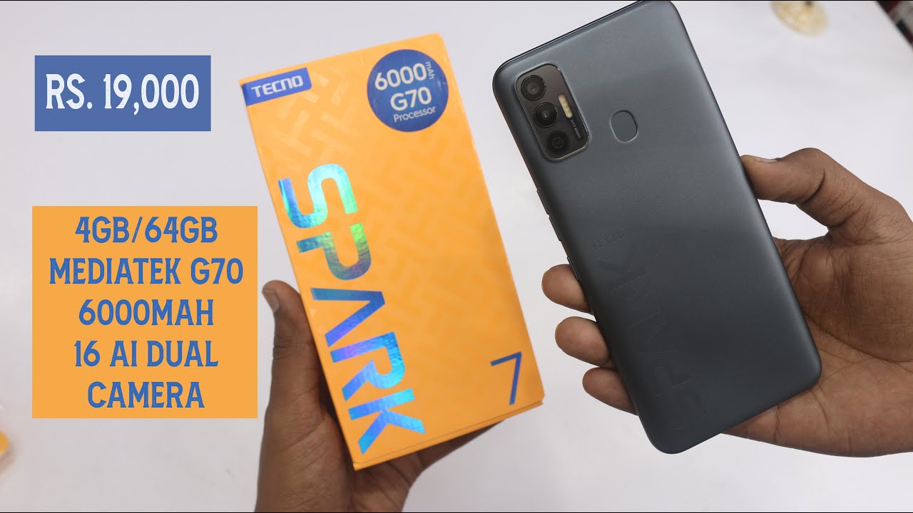 Tecno Spark 7 Unboxing in Pakistan | Rs. 19,000 | 4GB/64GB | G70 | 6000mAh Battery | 16MP Camera