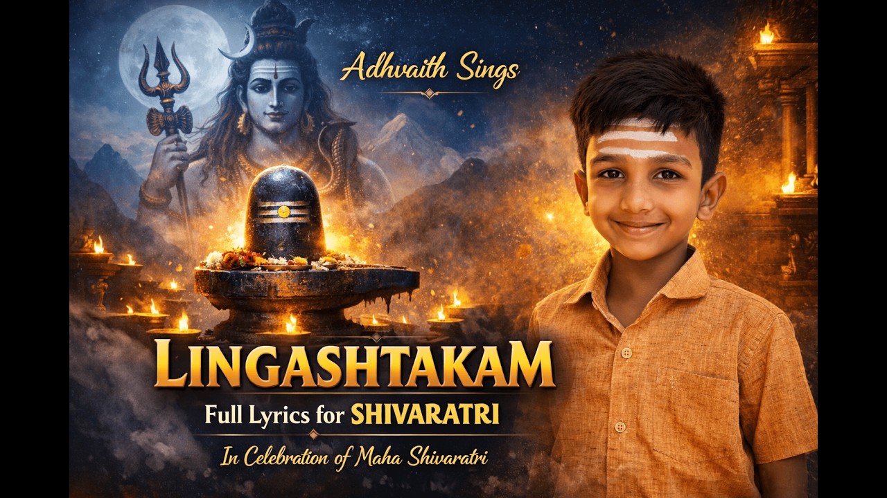 Lingashtakam | Adhvaith Sings | Full Lyrics | Maha Shivaratri Special #voiceofaddhu