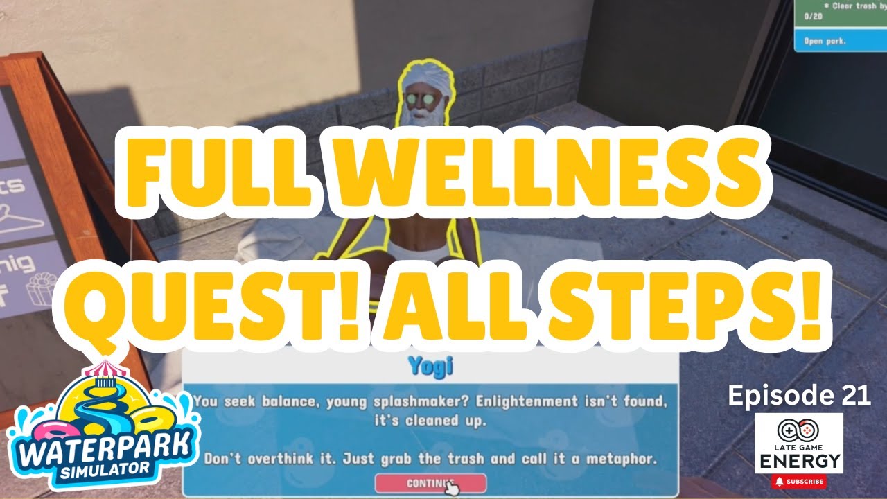 Full Wellness Quest-Line Guide, All Steps! | Waterpark Simulator #21