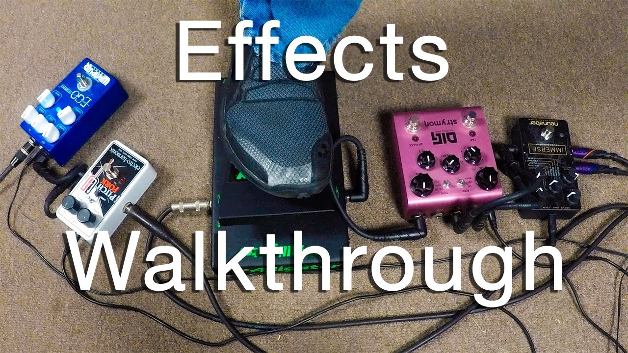 Effects Walkthrough for Ambient Guitar EHX Pitch Fork / Strymon DIG / Neunaber Immerse