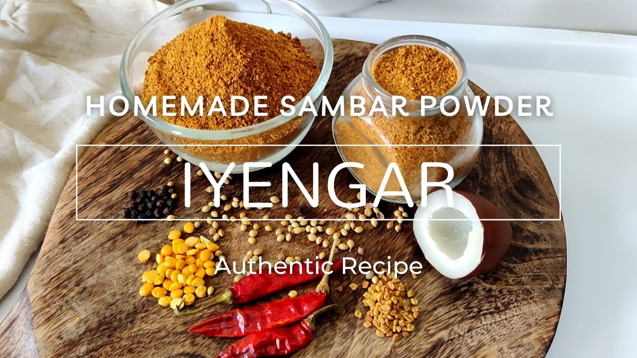 How to Make Homemade Iyengar Sambar Powder | Authentic South Indian Recipe