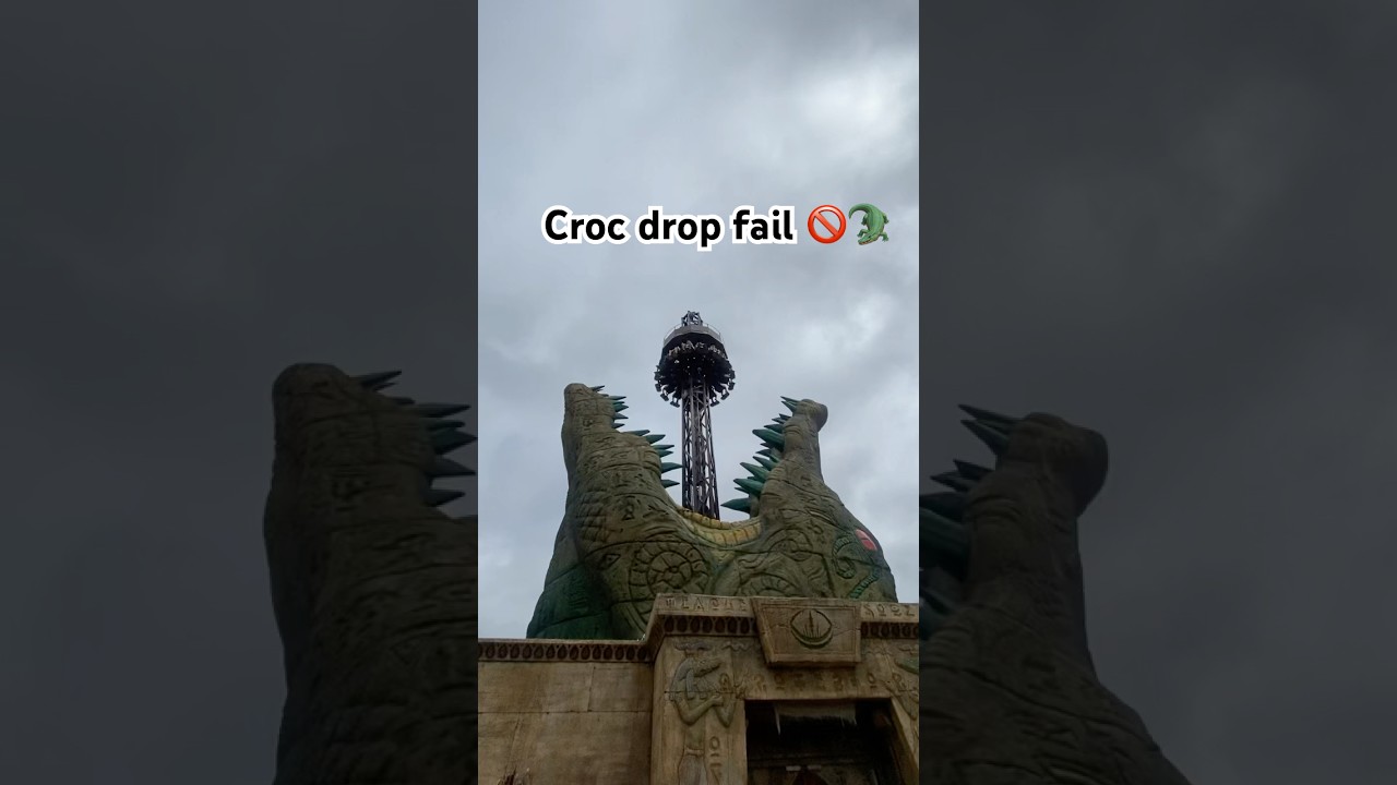 Croc Drop FAIL at Chessington?! No mist, no spin 😬 #CrocDrop #Chessington #ThemePark