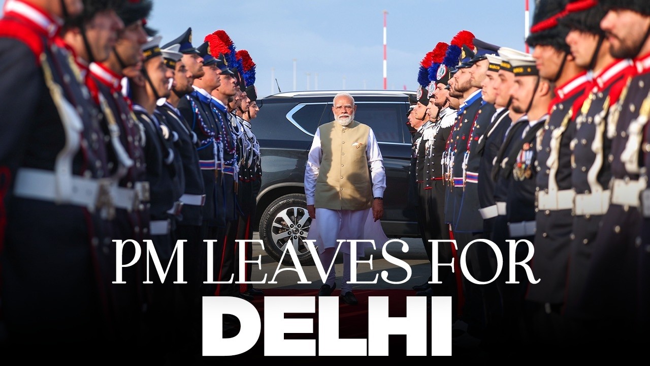 LIVE: PM Modi leaves for Delhi