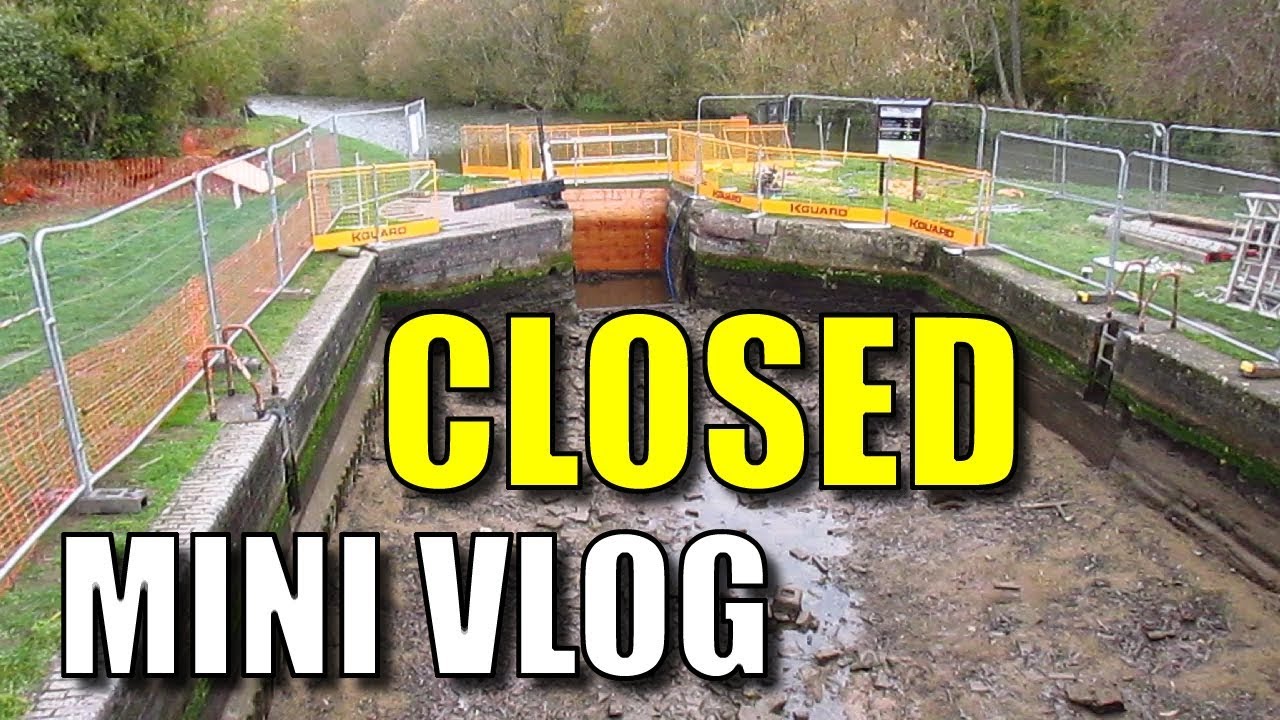 Mini Vlog: Shipton Weir Lock closed for winter maintenance. Oxford Canal 2018.