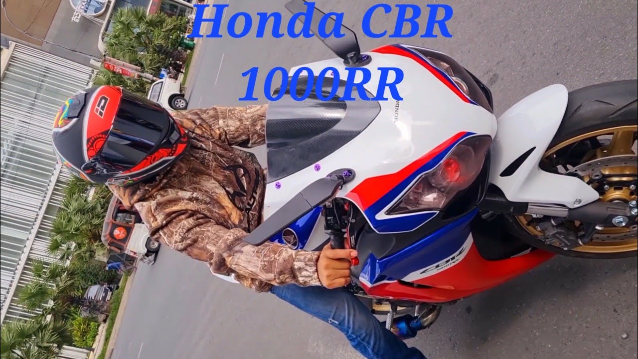 Driving motorcycle Honda CBR 1000RR along kospich cambodia /ជិះម៉ូតូ Honda CBR 1000RR ដើរលេងកោះពេជ្រ