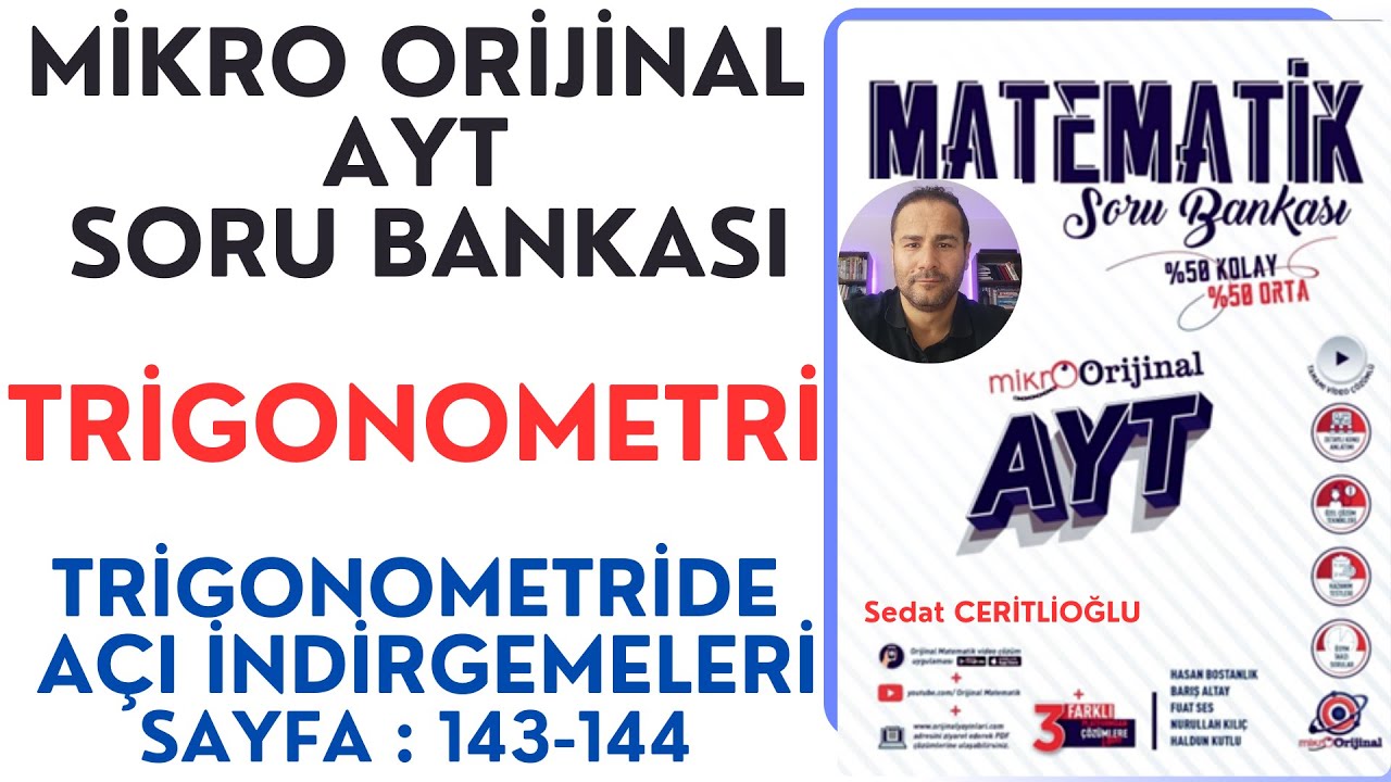 TRİGONOMETRİ | MİKRO AYT SORU BANKASI SYF:143-144 | #orijinalmatematik #mikroorijinal# yks2024