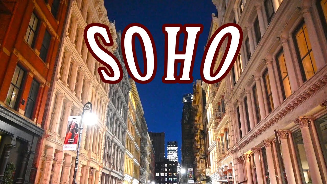 Soho NYC fashion district, art gallery openings, Canal Street gift shops and sidewalk markets