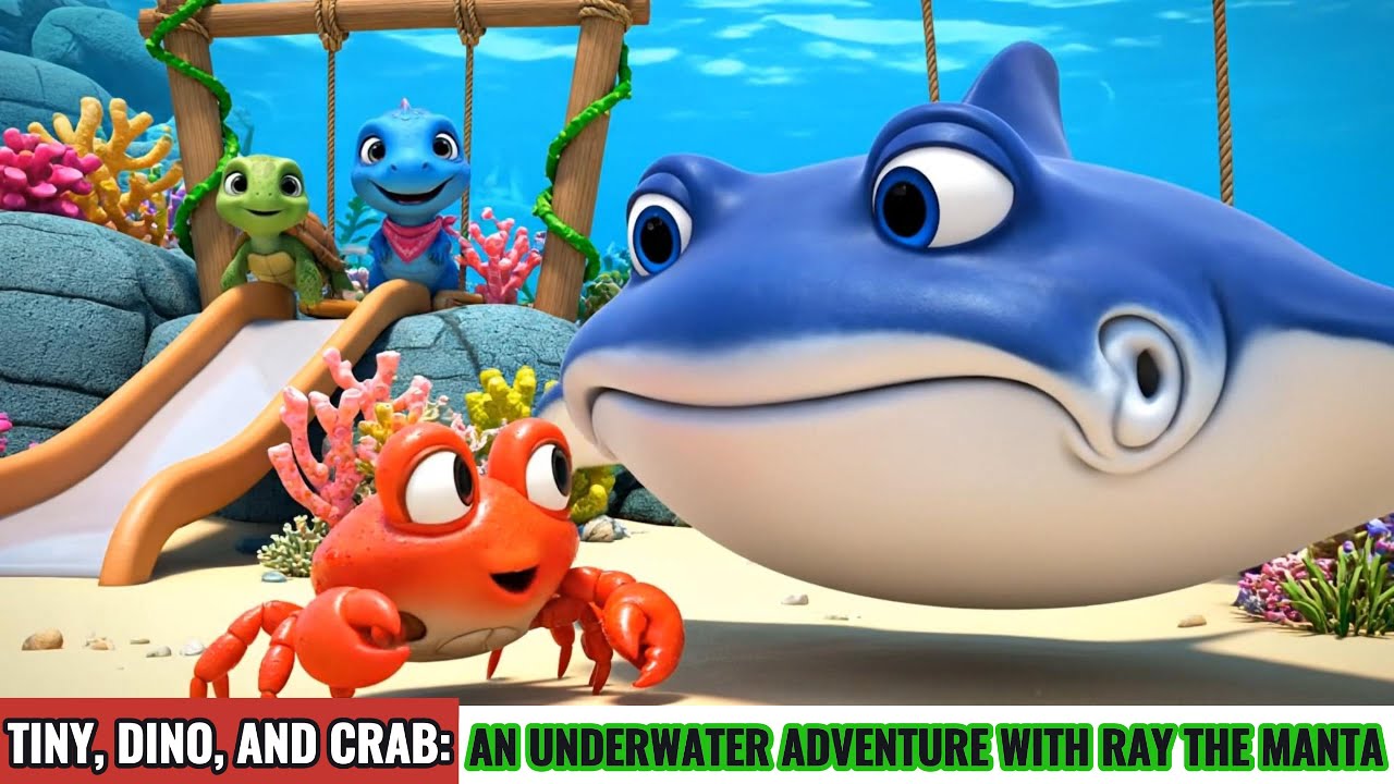 Tiny, Dino, and Crab: An Underwater Adventure with Ray the Manta