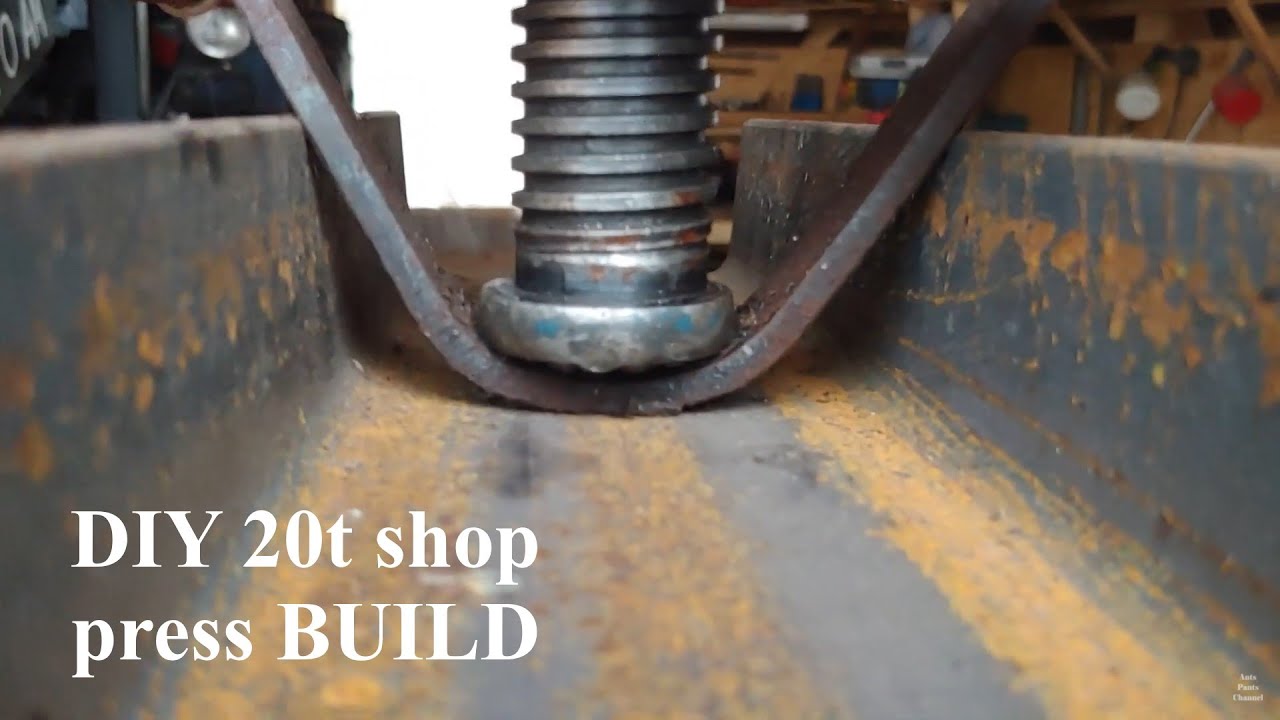 DIY 20ton shop press (bottle jack, upside down)