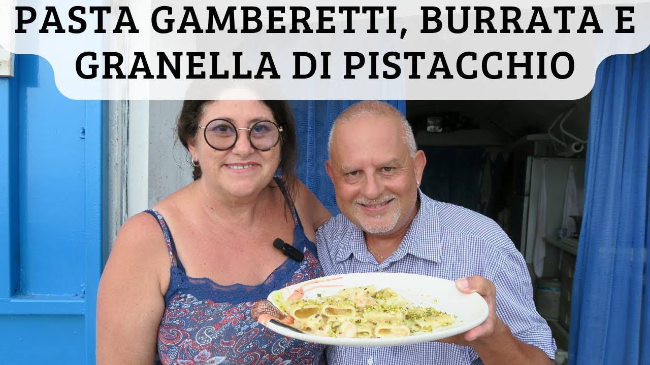 Pasta con Gamberetti, Burrata e Granella di Pistacchio - un primo piatto raffinato