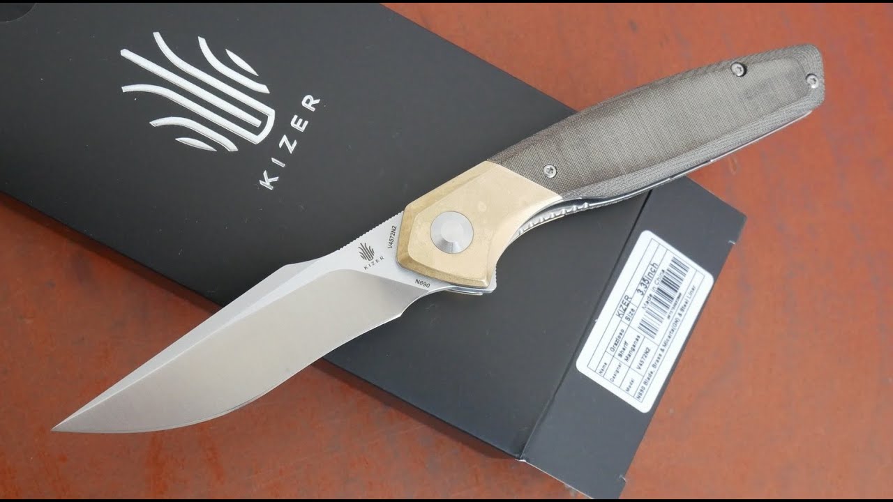 Kizer Grazioso V4572N2, N690, Micarta+Brass