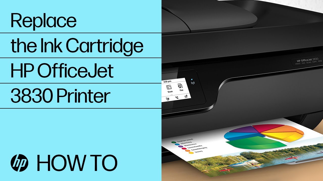 Replace Ink Cartridges | HP OfficeJet 3830 Printer | HP Support