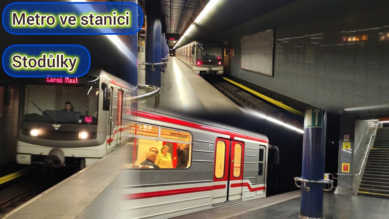 Metro ve stanici Stodůlky/Metro in station Stodůlky 