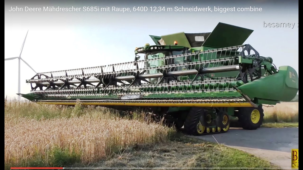 John Deere Mähdrescher S685i -12,34m Schneidwerk-biggest combine harvester- Weizen dreschen / mähen
