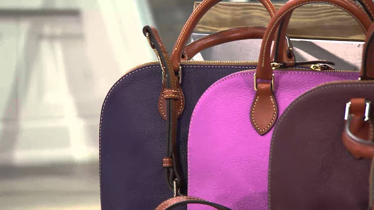 Dooney & Bourke Pebble Leather Zip Zip Satchel with Albany Irvin