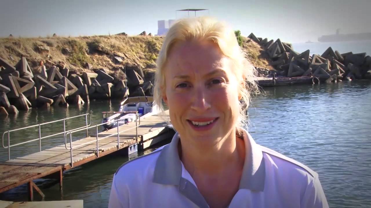 Sam swimming from Robben Island to Cape Town #Samswims