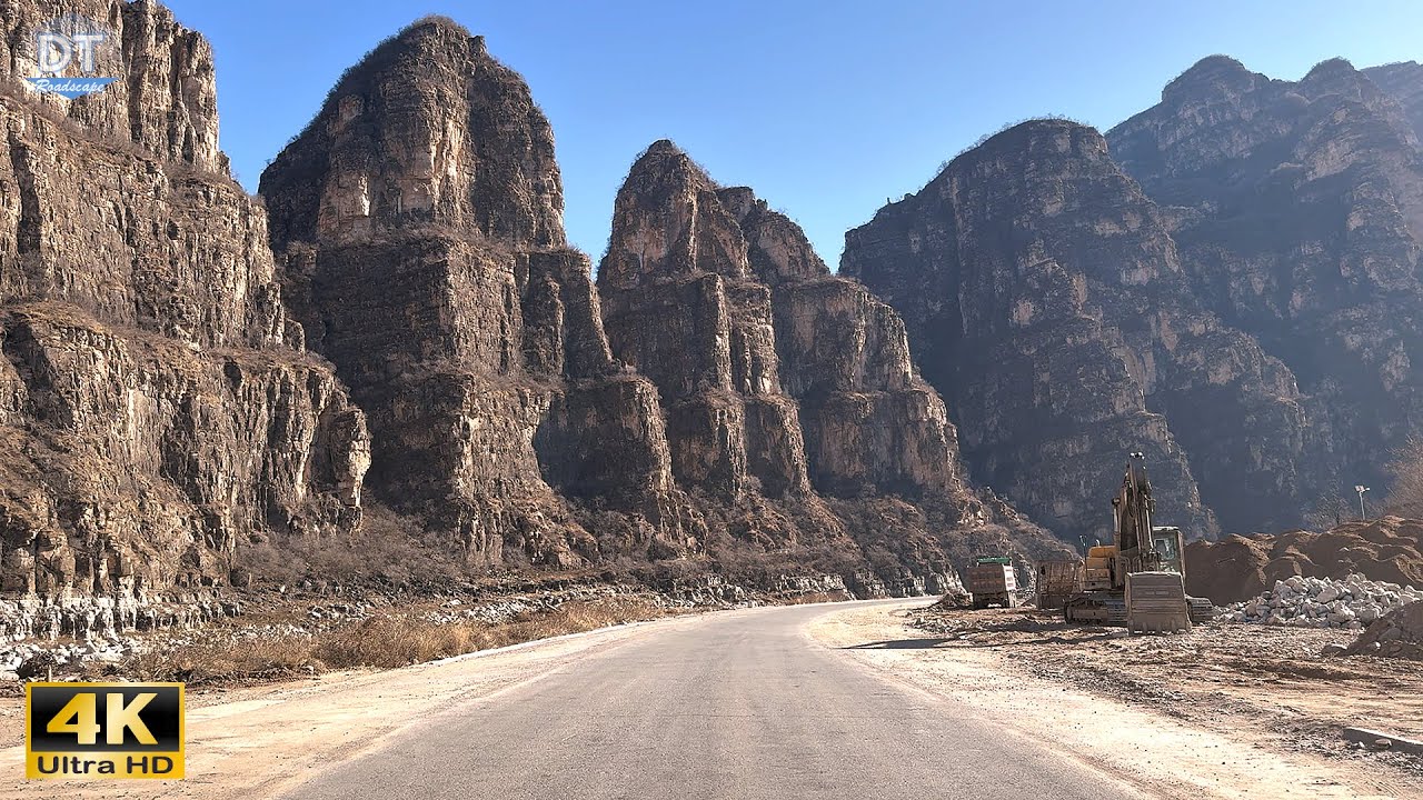 Taihang Mountains Scenic Drive 4K HDR - Along National Highway G108 back to Beijing