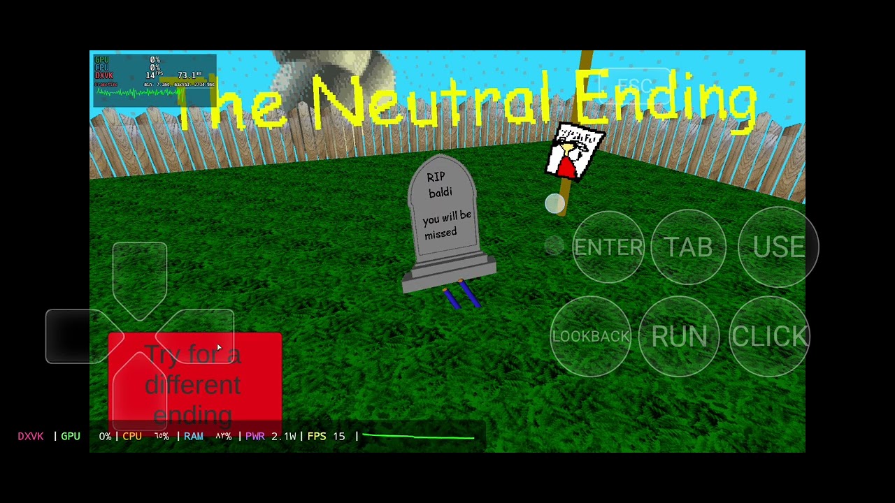 Baldi Dies 2 Android Port- rip baldi Ending good ending bad ending