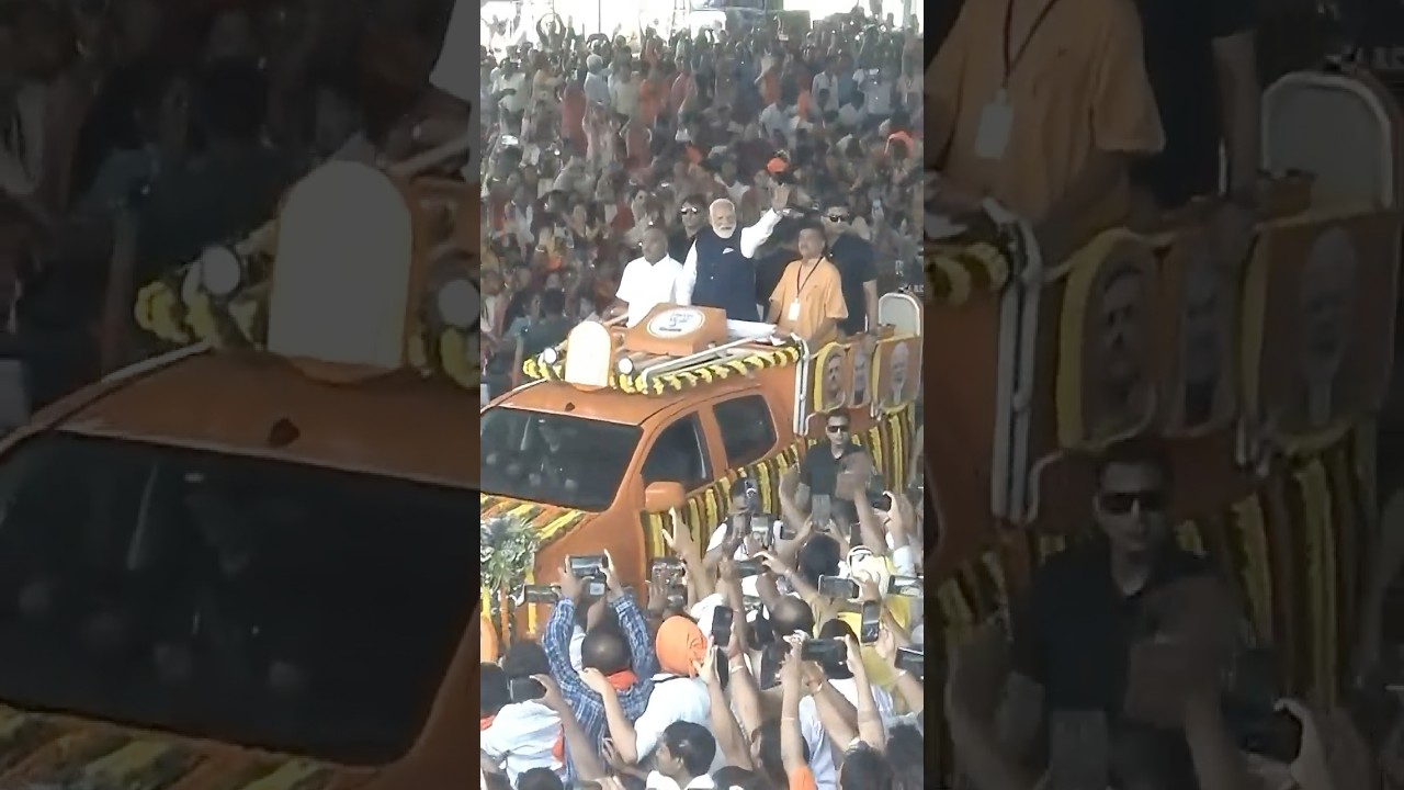 PM Modi gets a grand welcome by people in Kolkata | #shorts