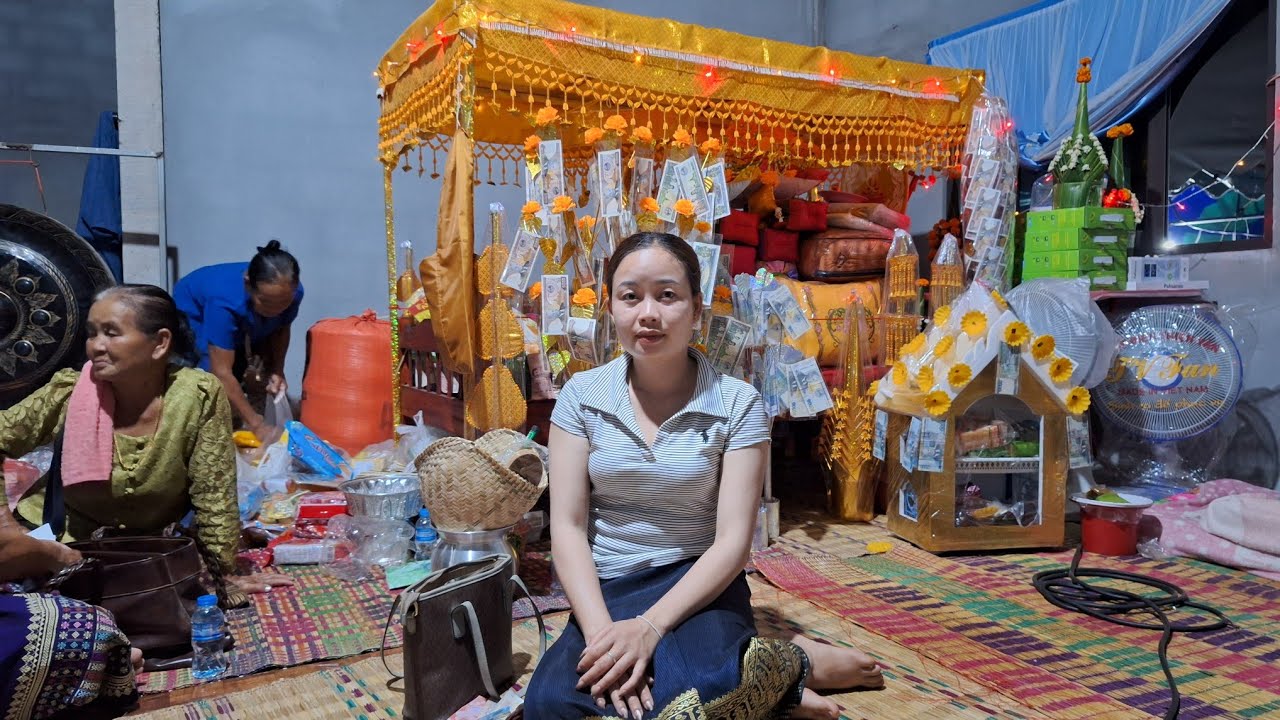 บรรยากาศยามแลงงานบุญแจกข้าวอุทิศส่วนบุญให้แม่แกน🙏👵🤍