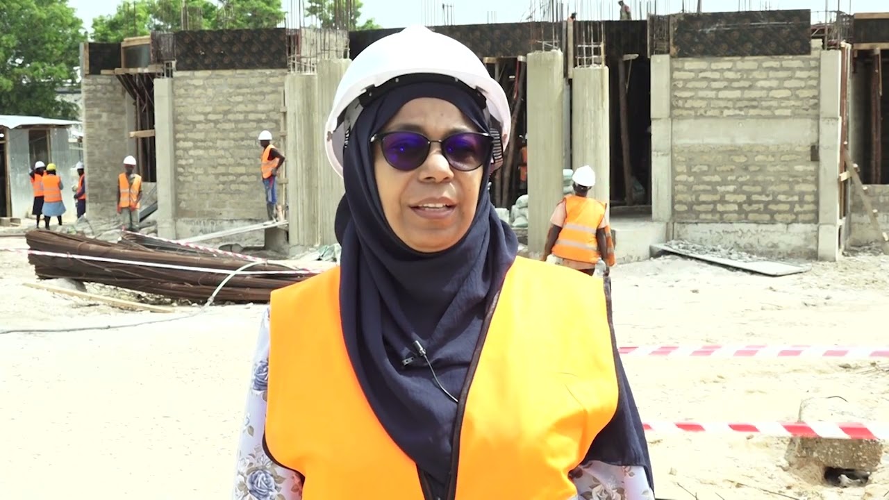 ZIARA YA KATIBU MKUU WIZARA YA FEDHA NA MIPANGO ZANZIBAR UJENZI WA OFISI YA MTAKWIMU MKUU PEMBA