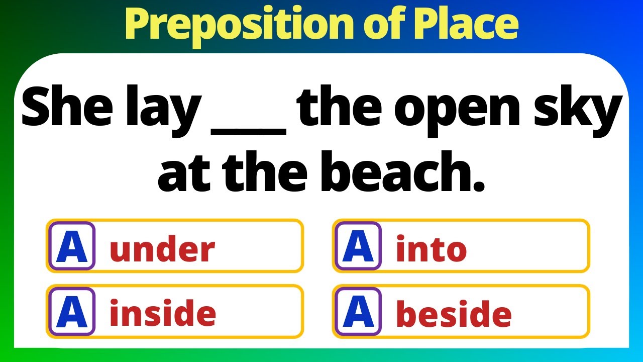 PREPOSITION OF PLACE QUIZ | ENGLISH PREPOSITION | CAN YOU SCORE IT 100%, 40/40? | ENGLISH PRO
