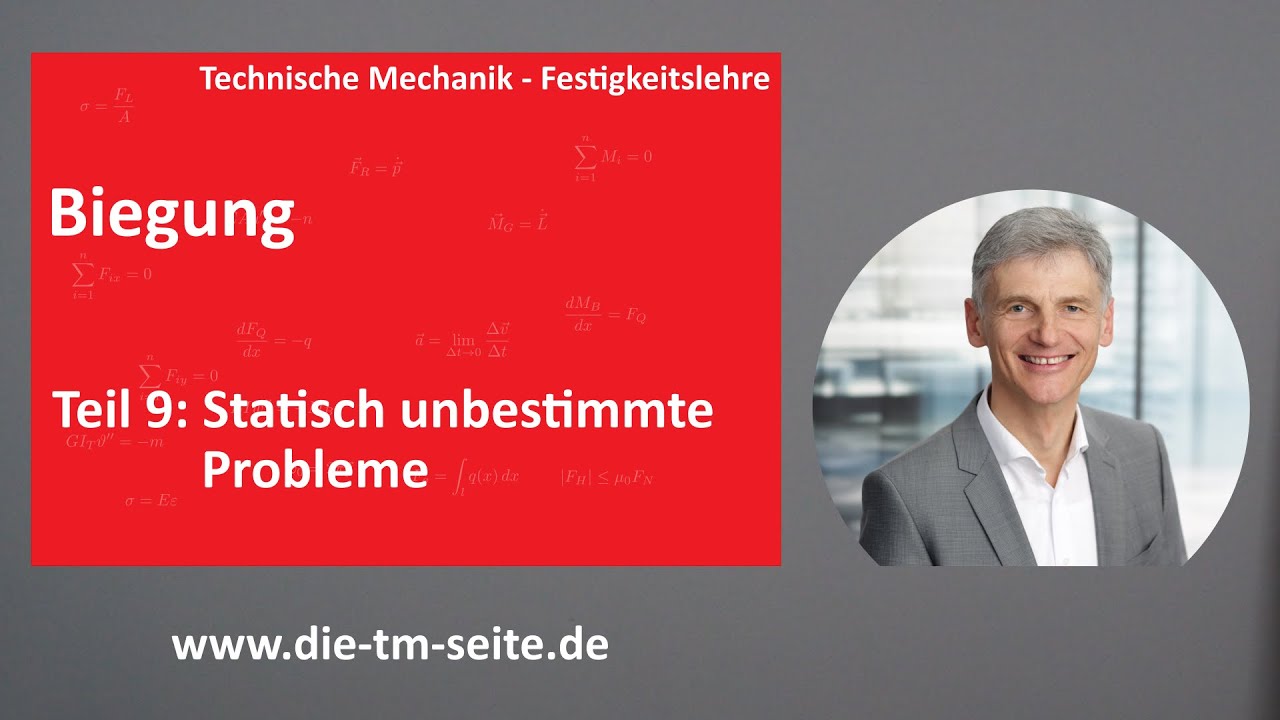 Festigkeitslehre, Biegung, Statisch unbestimmte Probleme