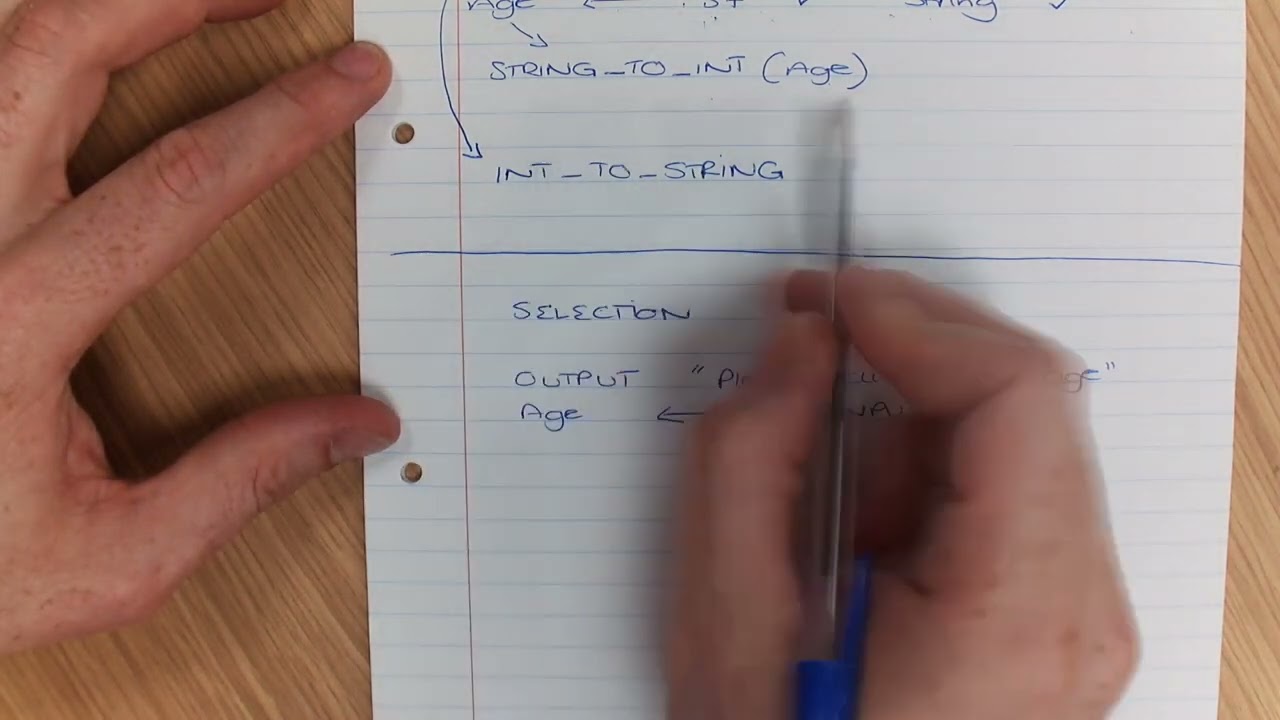 AQA GCSE PSEUDOCODE - BASICS OF PSEUDOCODE AND SELECTION