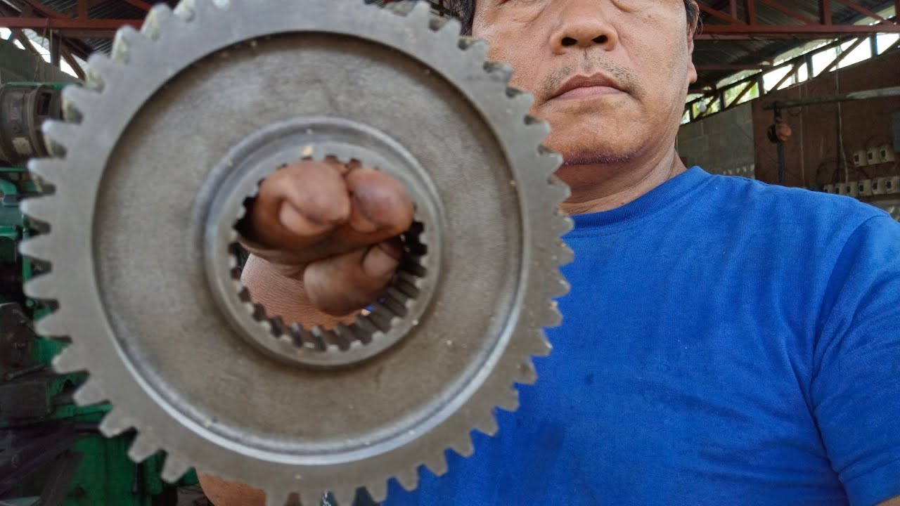 How to Restore Helical Gear with Broken Teeth 46 Teeth Pitch 8.