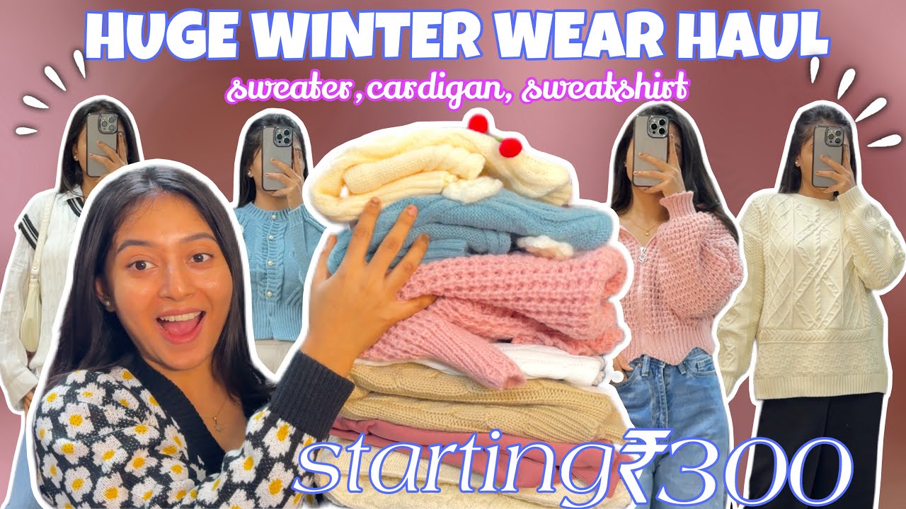 HUGE WINTER WEAR HAUL MEESHO || Sweater,Cardigan, Hoodie,Sweatshirts Starting just for ₹300