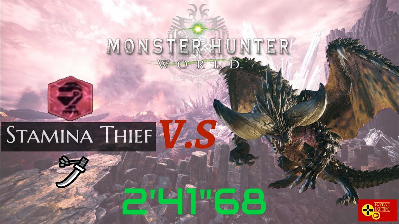 Monster Hunter World : Nergigante V.S Stamina Thief X3 Long Sword _  2'41