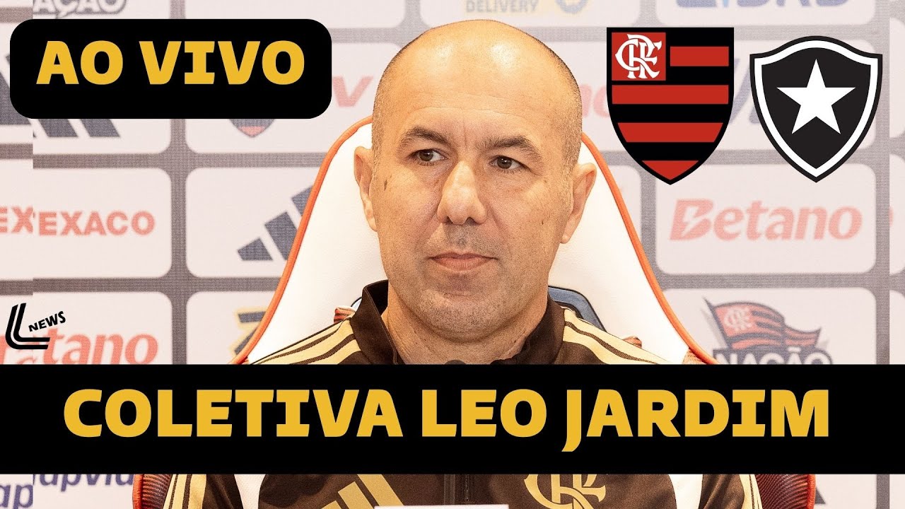 COLETIVA LEONARDO JARDIM AO VIVO - FLAMENGO 3 X 0 BOTAFOGO - ASSISTA A ENTREVISTA COLETIVA DO FLA