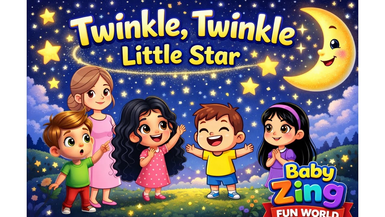 Twinkle Twinkle Little Star 🌟 | Family Lullaby for Kids | Baby Zing Fun World