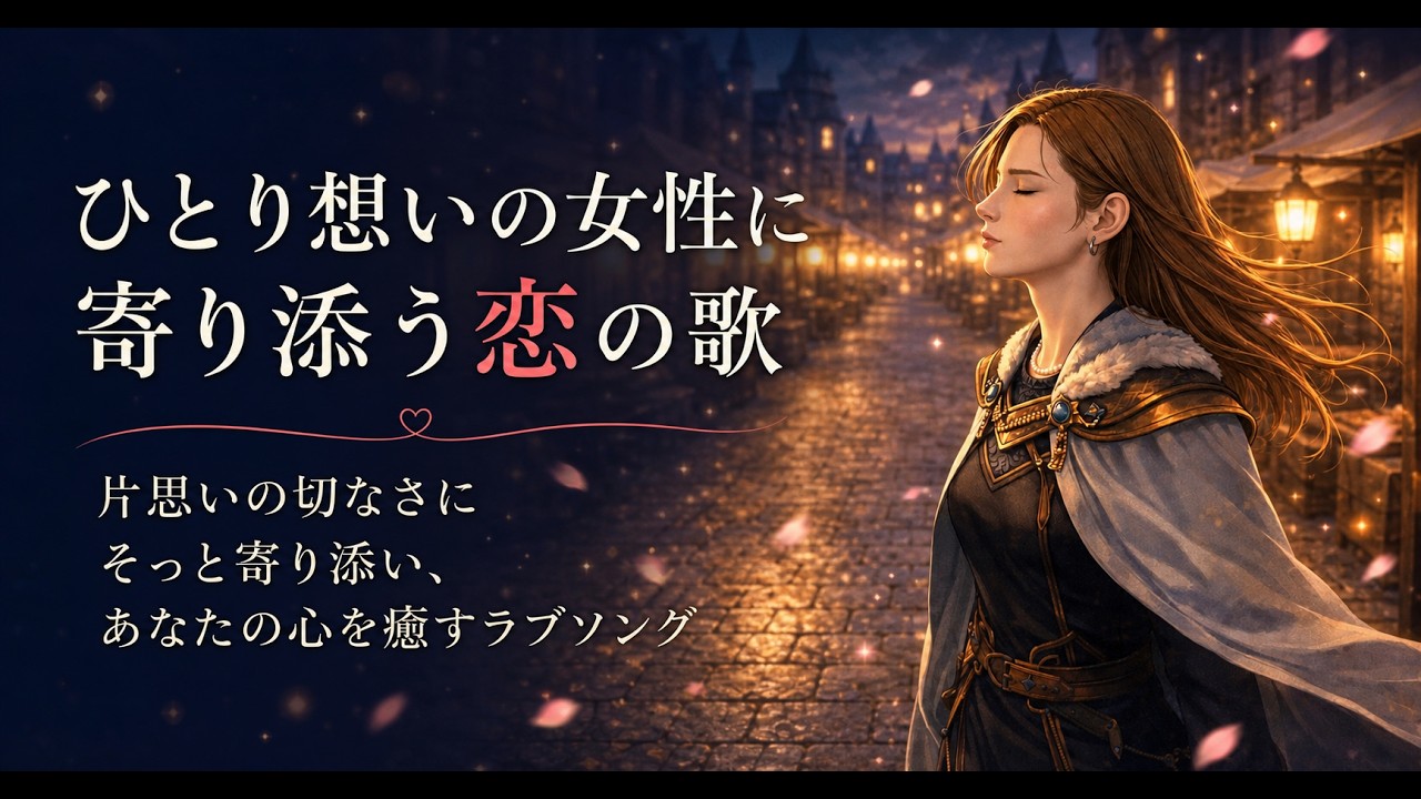 【ひとり想いの女性に寄り添う恋の歌】｜夜を抱きしめて