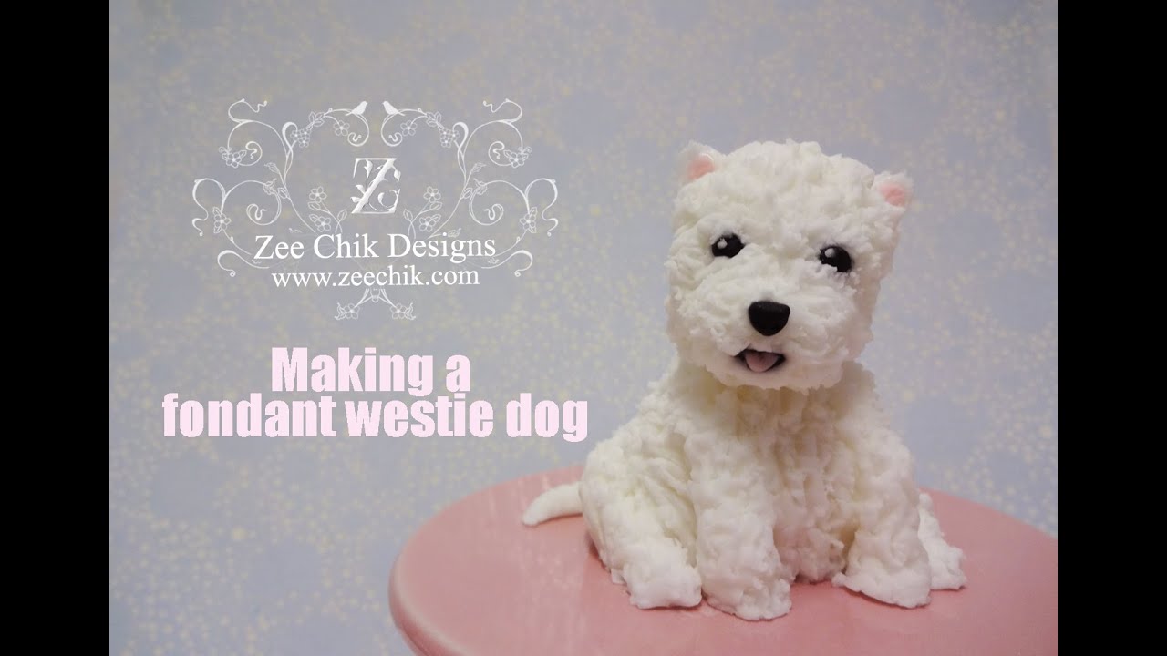 How to make a fondant / polymer clay Westie Dog