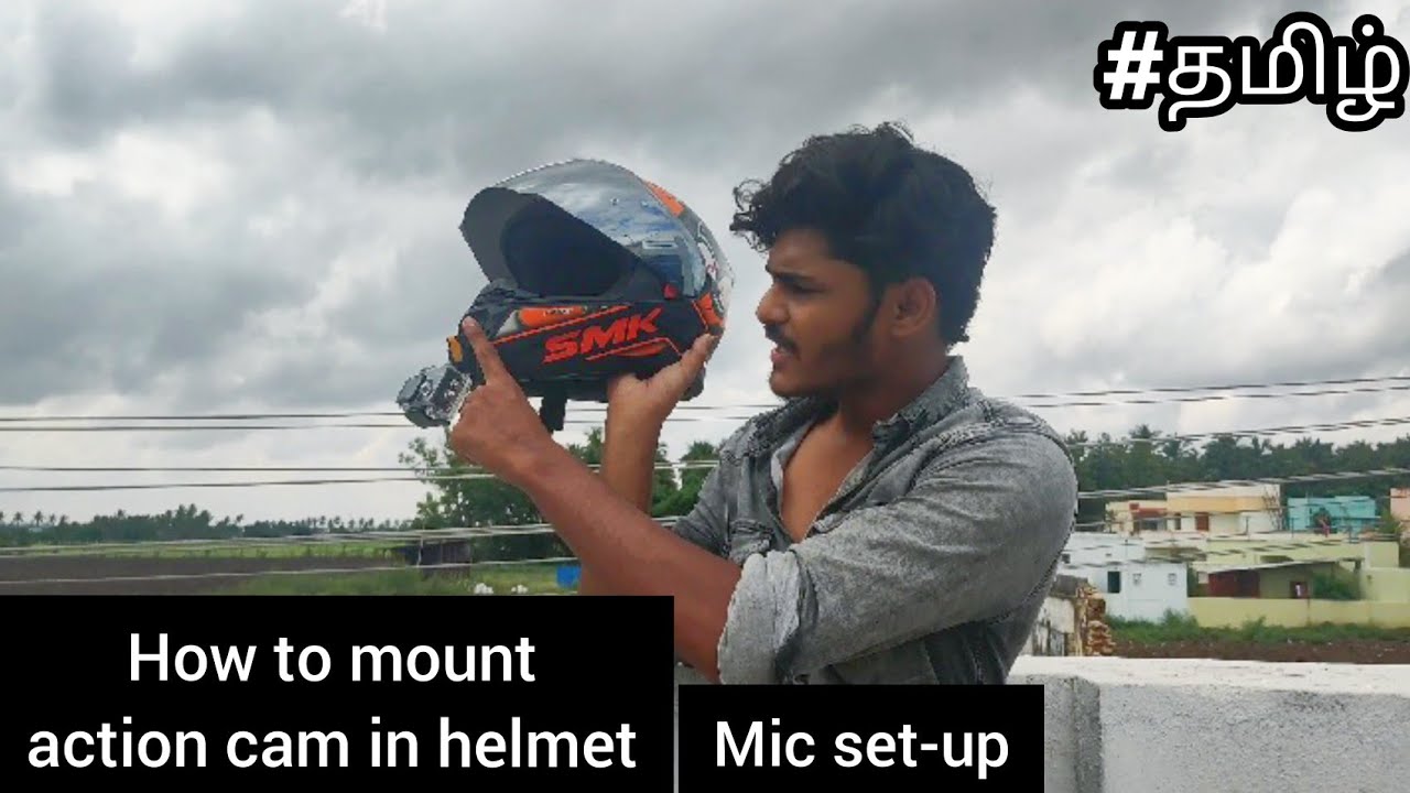 How to mount action camera in helmet | how to mic setup without a external mic option in action cam